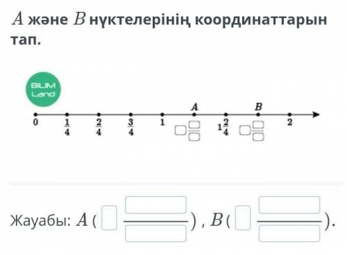 A және B нүктелерінің координаттарын тап.ПОМАГИТЕ