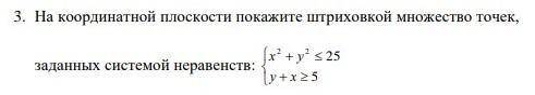 На координатной плоскости покажите штриховкой множество точек заданой системой неравенств​