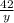 \frac{42}{y}