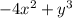 - 4x ^{2} + y ^{3}