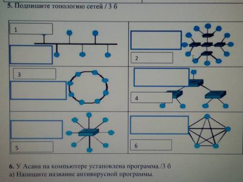 Подпишите топологию сетей / 3 б