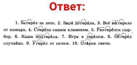 Спишите обозначьте условия выбора букв а и о в корне гар гор выделете приставки​