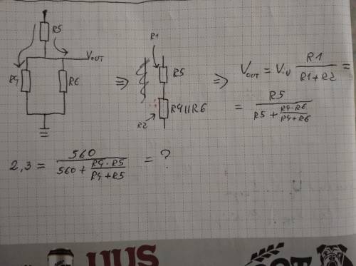 Нужно высчитать R6/R5/R4 значения. Как то я не правильно считаю найти значения.