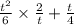 \frac{ {t}^{2} }{6} \times \frac{2}{t} + \frac{t}{4}