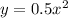 y = 0.5x {}^{2}