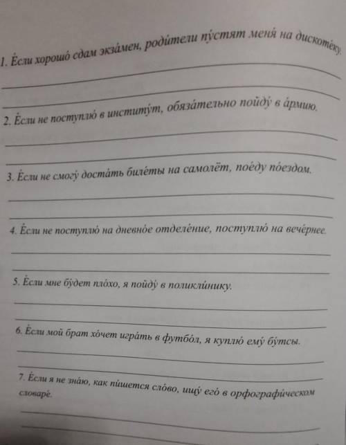 составьте сложноподчинённые предложения с придаточными условия. Используйте конструкцию если бы...,.