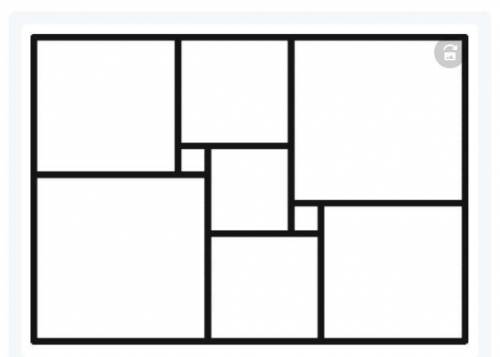 На рисунке изображен прямоугольник, внутри которого 9 квадратов. Его периметр равен 42. Чему может б