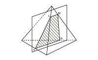 Чем является фигура KLMN для пирамиды? 7 букв. Вторая буква - е, Пятая буква - н.