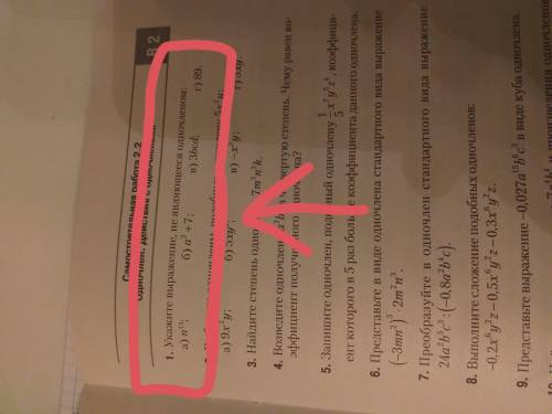 1.Укажите выражение,не являющеся одночденом: а)n¹³; б)а²+7; в)3bcd; г)89.