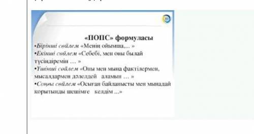 Лююдь мне очень ПОПС»формуласын қолданып, кассандра шарананың әрекетіне қарсы шығыңдар. ​