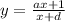 y = \frac{ax + 1}{x + d}