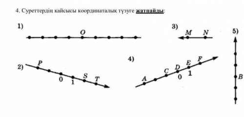 Суреттердің қайсысы координатталык түзуге жатпайды