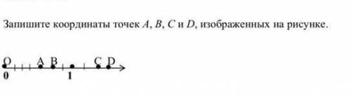 Запишите координаты точек A,B,C,и D ​