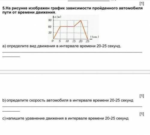 Вот графа [2]d) найдите время, которое ушло на остановку автомобиля​