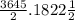 \frac{3645}{2} .1822 \frac{1}{2}