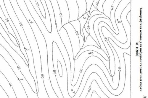 (На топографической основе (снимок прикрепила ) постройте геологическую карту с горизонтальным залег