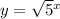 y = \sqrt{5} {}^{x}