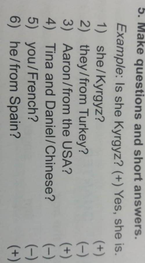 Make questions and short. Sos!​