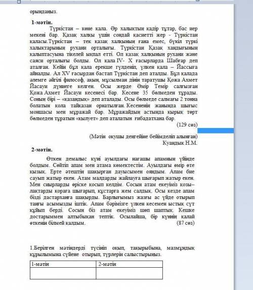 Сравните два текста ткен демалыс күні ауылдағы нағашы апамның үйінде болдым. Сөйтіп апам мен атама к