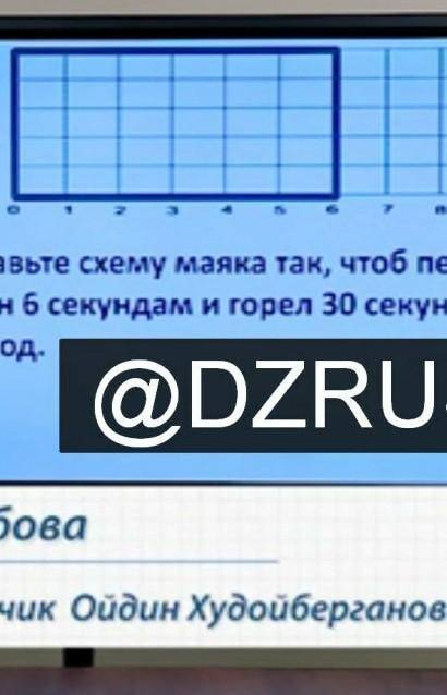 Составьте схему маяка так, чтоб период был равен 6 секундам и горел 30 секунд за этот период​