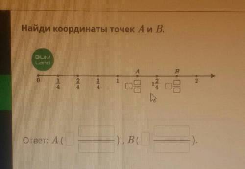 Найди координаты точек А и Б
