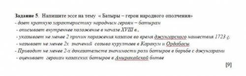 Напишите эссе на тему « Батыры – герои народного ополчения»