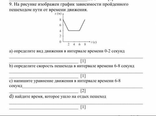 На рисунке изображён график зависимости пройденного пешеходом пути от времени движения А)определите