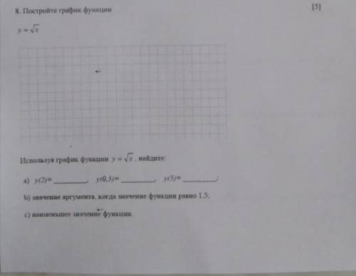 Используя график функций у=√х, найдите: а) у(2)= на фото все есть, если можно то желательно с решен