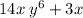 14x \: {y}^{6} + 3x