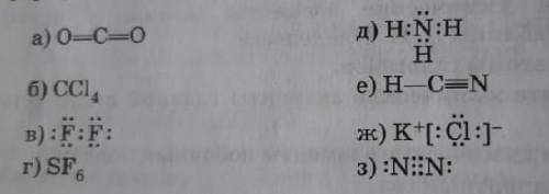 Даны молекулярные, структурные и электронные формулы веществ. Что из этого 1 - электронные формулы 2