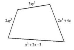 найдите периметр фигуры ниже.Запишите ответ в виде стандарта многочлена и определите степень многочл