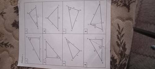 требуется решить эти задачи. Нужно найти x каждого из треугольников. Можно использовать теоремы ко