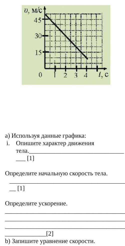 На рисунке представлен график зависимости скорости движения тела от времени