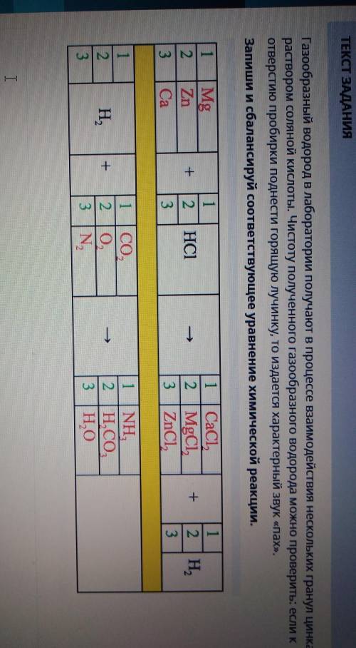 Газообразный водород в лаборатории получают в процессе взаимодействия нескольких гранул цинка с раст