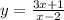 y = \frac{3x + 1}{x - 2}