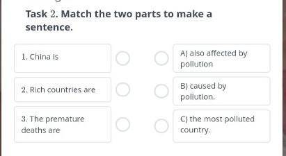 Match the two parts to make a sentence​