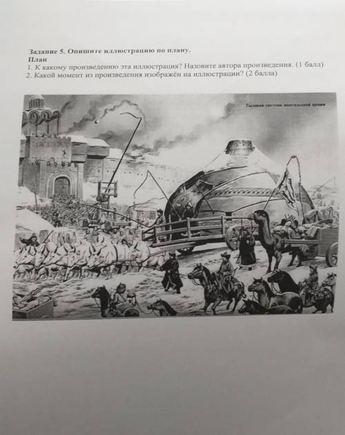 Задание 5. Опишите иллюстрацию по плану. План1. К какому произведению эта иллюстрация? Назовите авто