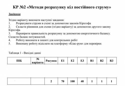 Задание по моей специальности ТОЕ ( Теоретичні основи електротехніки Заранее