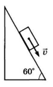 По наклонной плоскости, изображенной на рисунке, скользит брусок массой 0,4 кг. Чему равен модуль си