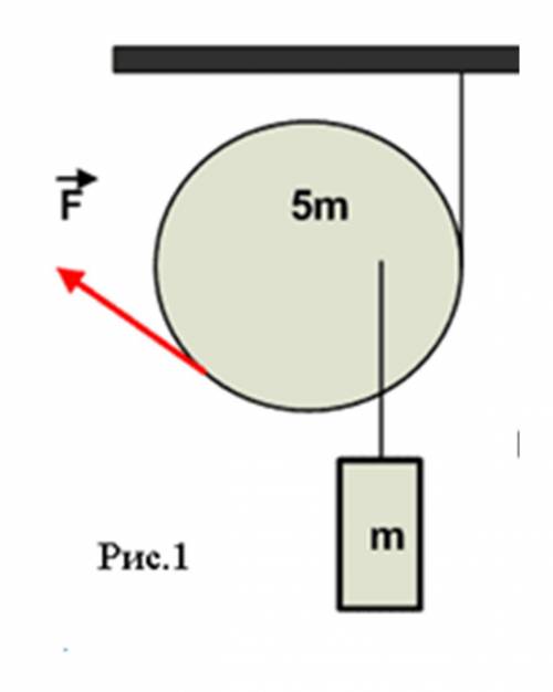 Задача по физике на моменты сил. Для системы на рис. 1 определить величину силы F, направленную под