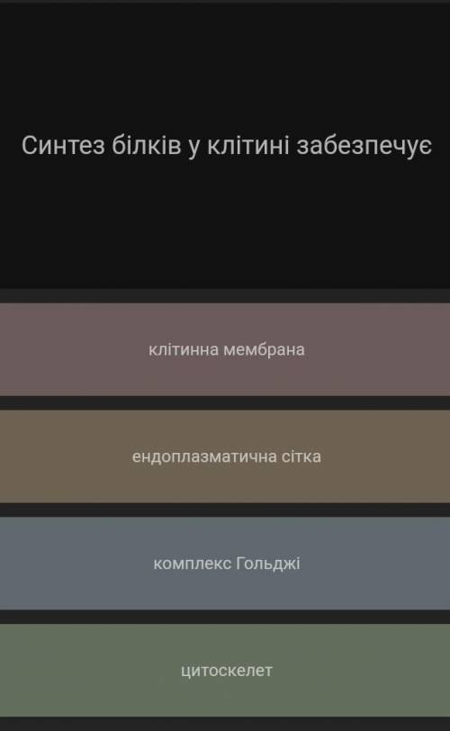 Синтез білків у клітині забезпечує​