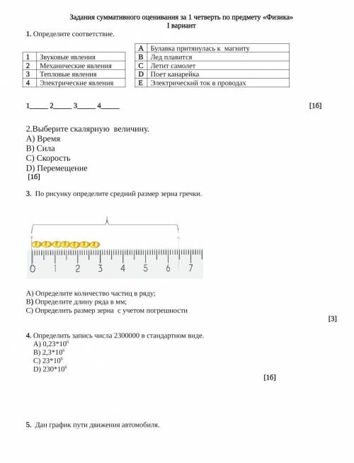 Соч физика 7 класс 1 четверть​