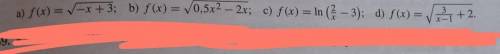 Найдите область определения функции y=f(x)​