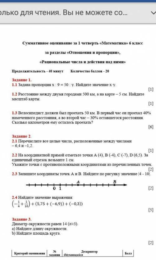 Соч по математике 6 класс​