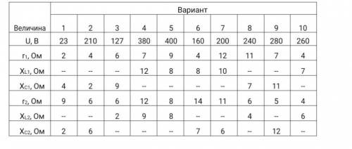 Электротехника, решите вариант