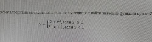 Составить блок схему алгоритма вычисление значений функций у и найти значение функции при х умоляю и