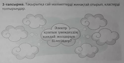 ПОМАГИТЕ тапсырма. Тақырыпқа сай мәліметтерді жинақтай отырып, кластердітолтырыңдар.​