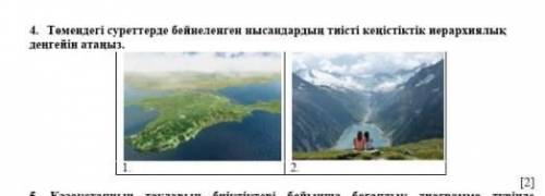 4. Төмендегі суреттерде бейнеленген нысандардын тиісті кеңістіктік нерархиялыкдеңгейін атаныз​