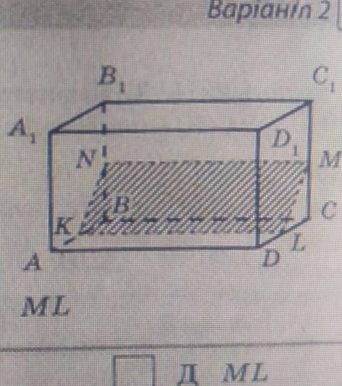 1.Укажіть пряму, яка паралельна прямій ML А. BCБ KLВ. MNГ. KNД. MLЗа малюнком2.Укажіть відрізок, яки