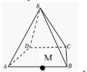На рисунке изображена четырехугольная пирамида. Укажите: А) плоскости, которым принадлежит точка М;